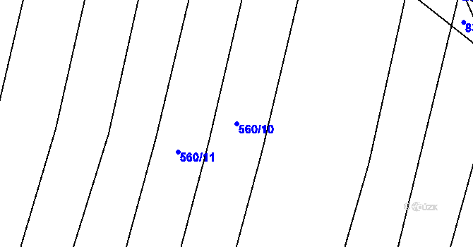 Parcela st. 560/10 v KÚ Lhotice u Jemnice, Katastrální mapa