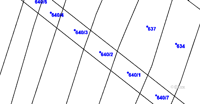 Parcela st. 640/2 v KÚ Lhotice u Jemnice, Katastrální mapa