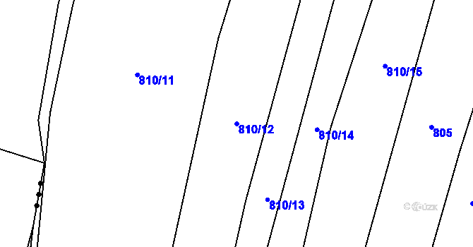 Parcela st. 810/12 v KÚ Lhotice u Jemnice, Katastrální mapa