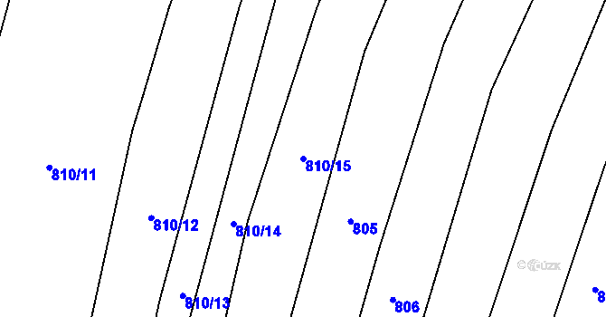 Parcela st. 810/15 v KÚ Lhotice u Jemnice, Katastrální mapa