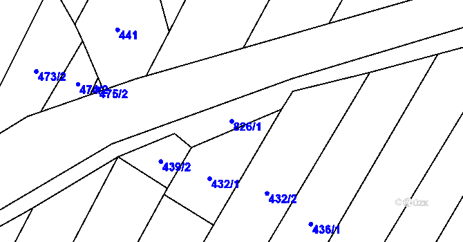 Parcela st. 826/1 v KÚ Lhotice u Jemnice, Katastrální mapa