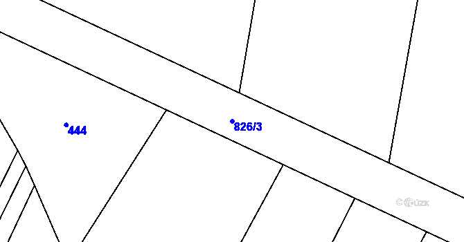 Parcela st. 826/3 v KÚ Lhotice u Jemnice, Katastrální mapa