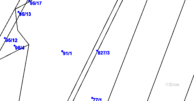 Parcela st. 827/3 v KÚ Lhotice u Jemnice, Katastrální mapa