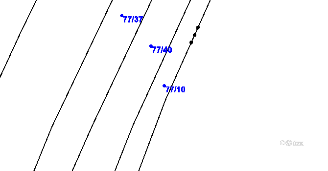 Parcela st. 77/10 v KÚ Lhotice u Jemnice, Katastrální mapa