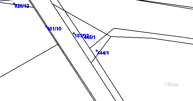Parcela st. 444/1 v KÚ Lhotka u Hořovic, Katastrální mapa