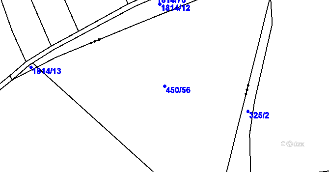 Parcela st. 450/56 v KÚ Lhotka u Hořovic, Katastrální mapa