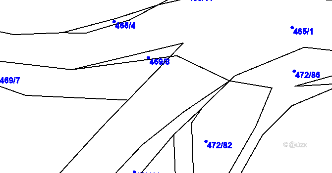 Parcela st. 470/12 v KÚ Lhotka u Hořovic, Katastrální mapa