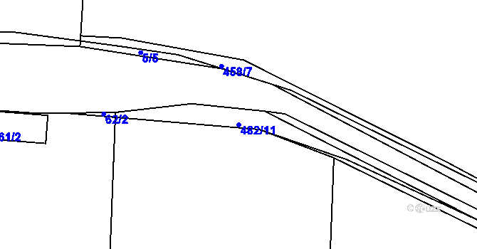 Parcela st. 482/11 v KÚ Lhotka u Hořovic, Katastrální mapa