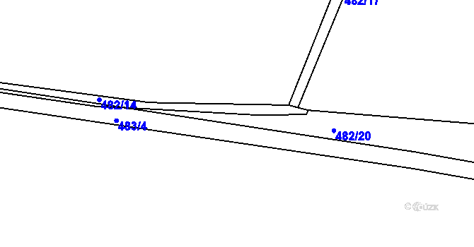 Parcela st. 482/16 v KÚ Lhotka u Hořovic, Katastrální mapa