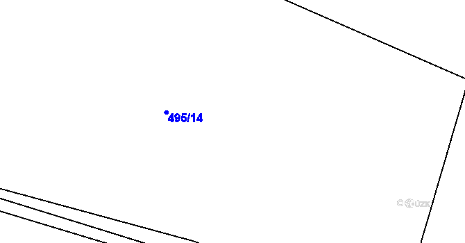 Parcela st. 495/16 v KÚ Lhotka u Hořovic, Katastrální mapa