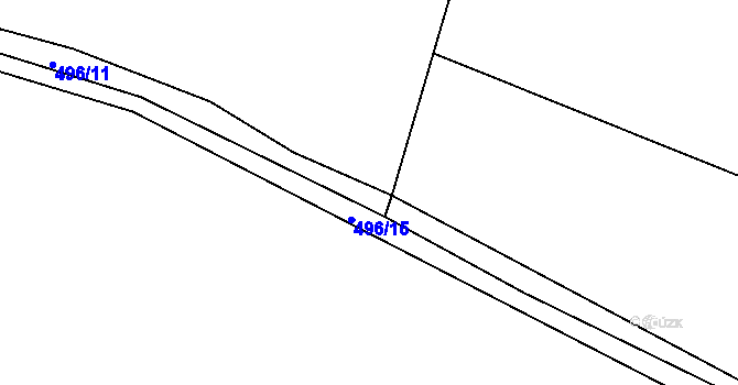Parcela st. 495/17 v KÚ Lhotka u Hořovic, Katastrální mapa