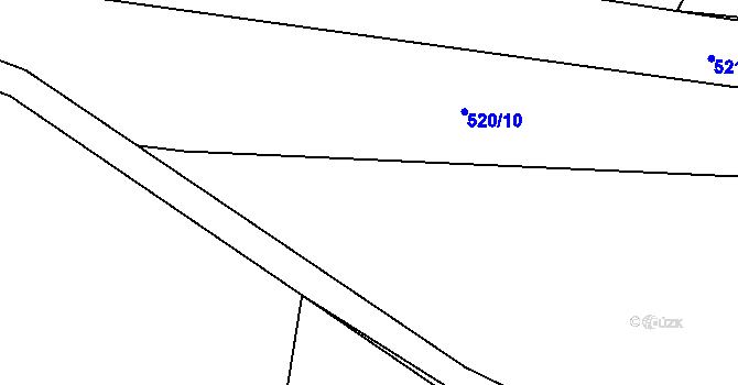 Parcela st. 520/9 v KÚ Lhotka u Hořovic, Katastrální mapa