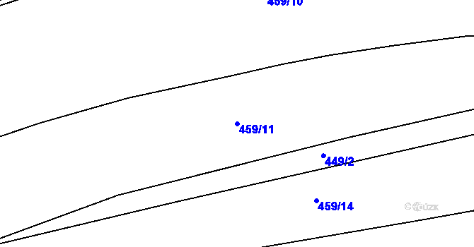 Parcela st. 459/11 v KÚ Lhotka u Mělníka, Katastrální mapa