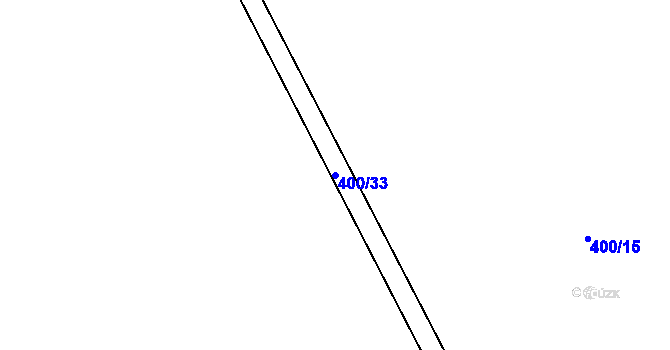 Parcela st. 400/33 v KÚ Lhotka u Mělníka, Katastrální mapa