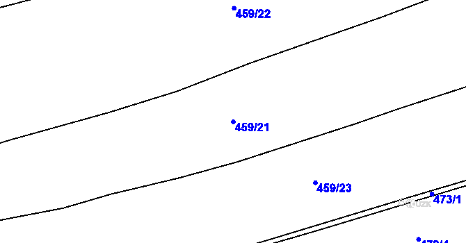 Parcela st. 459/21 v KÚ Lhotka u Mělníka, Katastrální mapa