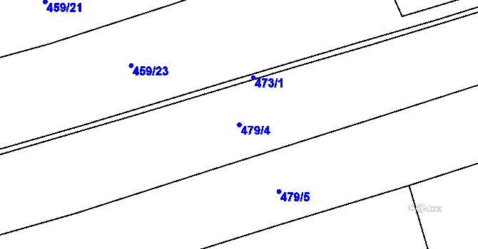 Parcela st. 479/4 v KÚ Lhotka u Mělníka, Katastrální mapa