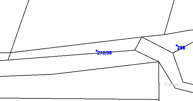 Parcela st. 272/38 v KÚ Lhotka u Mělníka, Katastrální mapa