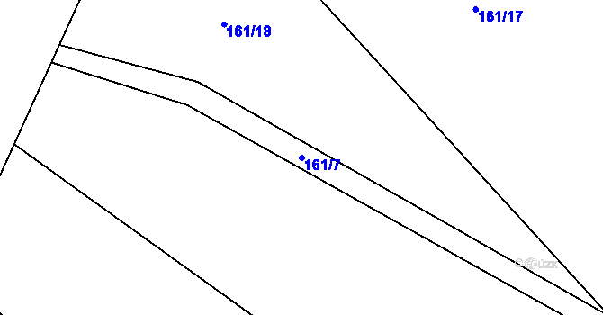 Parcela st. 161/7 v KÚ Lhotka u Mrákotína, Katastrální mapa