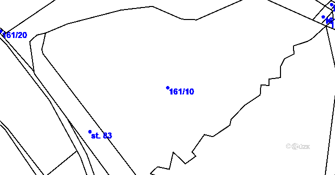 Parcela st. 161/10 v KÚ Lhotka u Mrákotína, Katastrální mapa