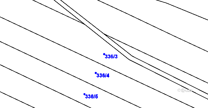 Parcela st. 336/3 v KÚ Lhotka u Mrákotína, Katastrální mapa