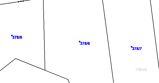 Parcela st. 378/6 v KÚ Lhotka u Mrákotína, Katastrální mapa