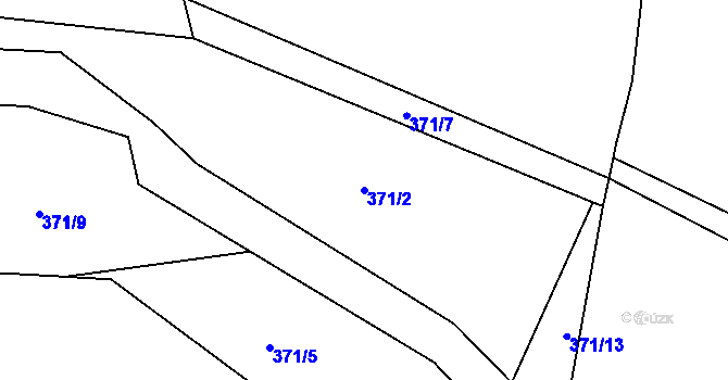 Parcela st. 371/2 v KÚ Lhotka u Frýdku-Místku, Katastrální mapa