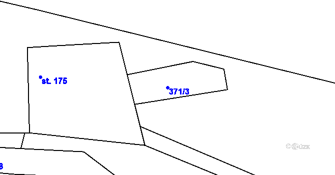Parcela st. 371/3 v KÚ Lhotka u Frýdku-Místku, Katastrální mapa