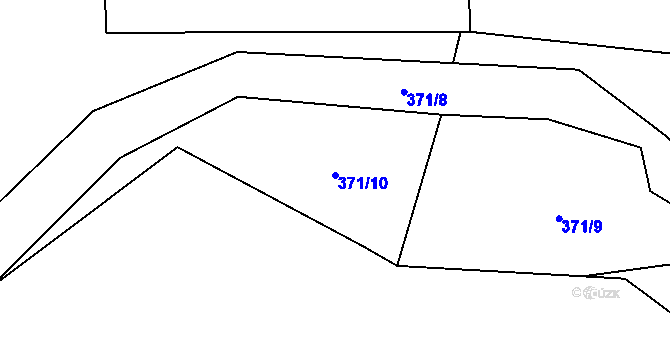 Parcela st. 371/10 v KÚ Lhotka u Frýdku-Místku, Katastrální mapa