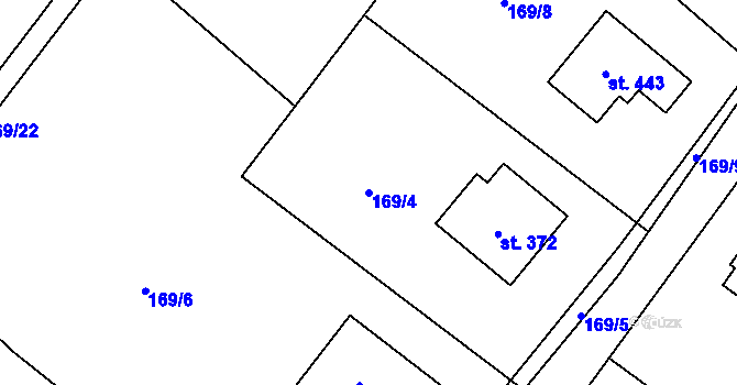 Parcela st. 169/4 v KÚ Lhotka u Frýdku-Místku, Katastrální mapa