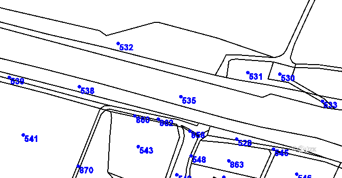 Parcela st. 347 v KÚ Lhotka nad Bečvou, Katastrální mapa