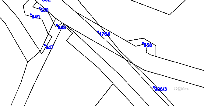 Parcela st. 308/18 v KÚ Lhotka nad Bečvou, Katastrální mapa