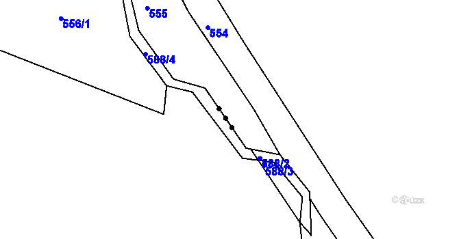 Parcela st. 394/2 v KÚ Lhotka nad Bečvou, Katastrální mapa