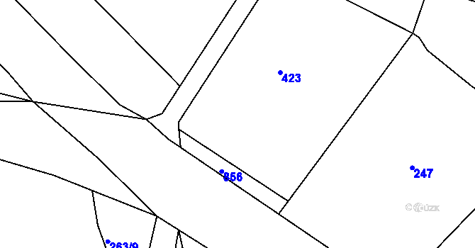 Parcela st. 253/2 v KÚ Lhotka nad Bečvou, Katastrální mapa