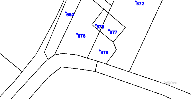 Parcela st. 311/4 v KÚ Lhotka nad Bečvou, Katastrální mapa