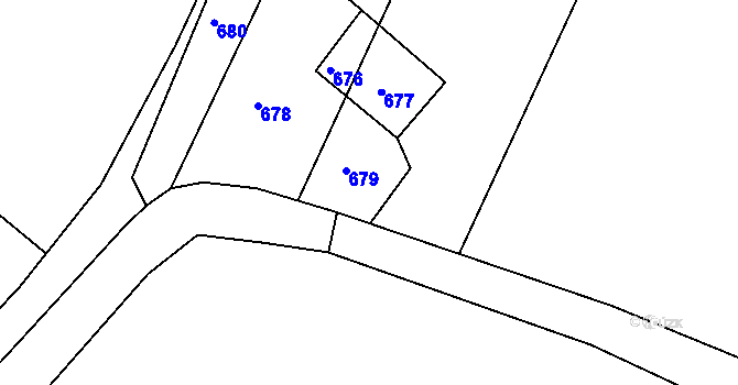 Parcela st. 313/5 v KÚ Lhotka nad Bečvou, Katastrální mapa