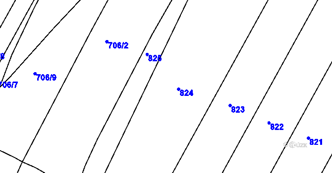 Parcela st. 374/1 v KÚ Lhotka nad Bečvou, Katastrální mapa