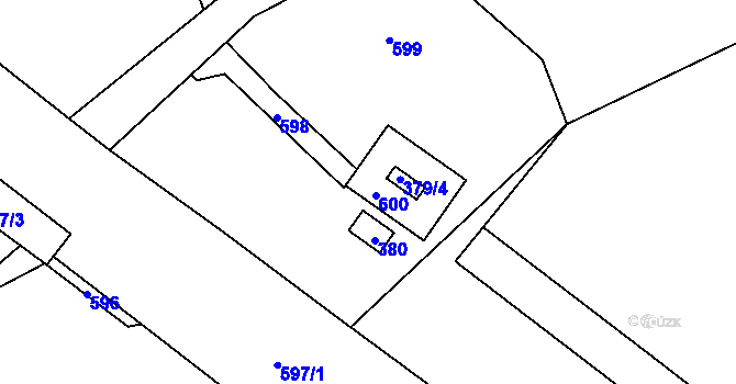 Parcela st. 379/5 v KÚ Lhotka nad Bečvou, Katastrální mapa