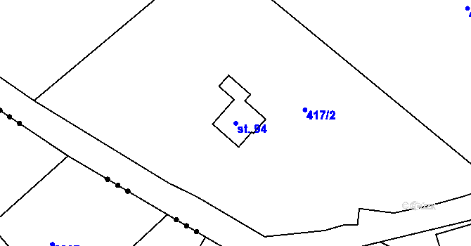 Parcela st. 94 v KÚ Lhotka nad Labem, Katastrální mapa