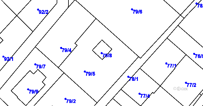 Parcela st. 79/8 v KÚ Lhotka u Ostravy, Katastrální mapa