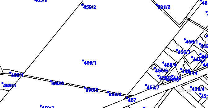 Parcela st. 459 v KÚ Lhotka u Ostravy, Katastrální mapa