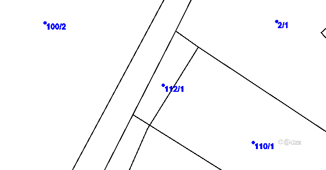 Parcela st. 112/1 v KÚ Lhoty u Potštejna, Katastrální mapa