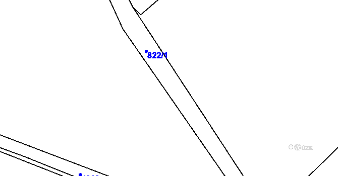 Parcela st. 822 v KÚ Lhoty u Potštejna, Katastrální mapa