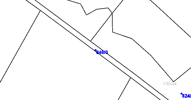 Parcela st. 846/3 v KÚ Lhoty u Potštejna, Katastrální mapa