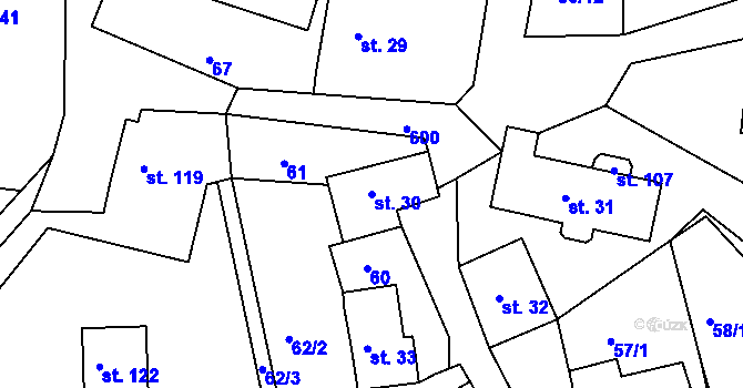 Parcela st. 30 v KÚ Polom u Potštejna, Katastrální mapa