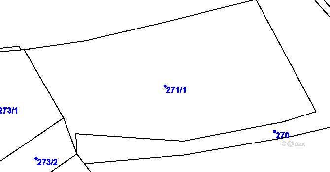 Parcela st. 271/1 v KÚ Polom u Potštejna, Katastrální mapa