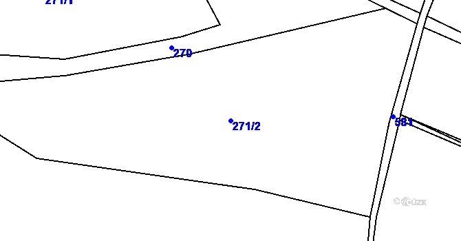 Parcela st. 271/2 v KÚ Polom u Potštejna, Katastrální mapa