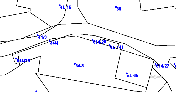Parcela st. 40/2 v KÚ Polom u Potštejna, Katastrální mapa
