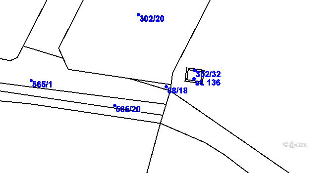 Parcela st. 88/18 v KÚ Polom u Potštejna, Katastrální mapa