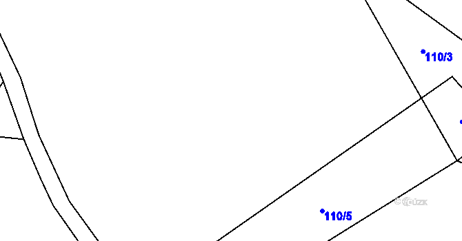 Parcela st. 110/1 v KÚ Proruby u Potštejna, Katastrální mapa
