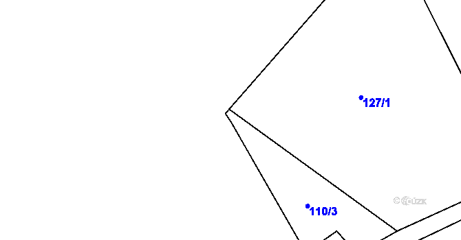 Parcela st. 110/9 v KÚ Proruby u Potštejna, Katastrální mapa